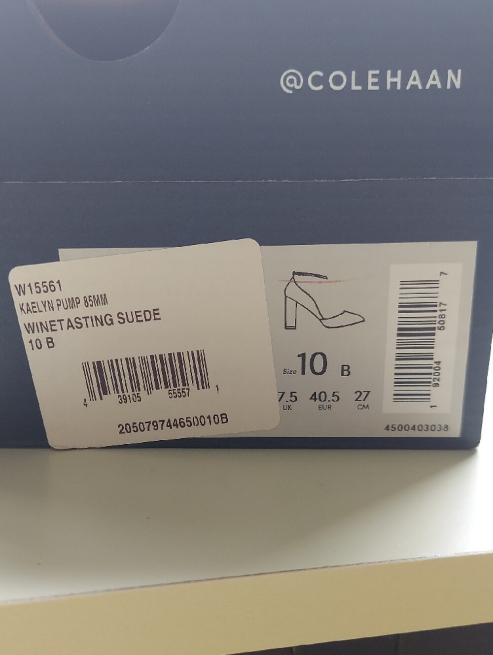 Cole Haan Wine Suede Ankle Strap Block Heel Rubber Sole Cushioned Insole Size 10 - Picture 15 of 15